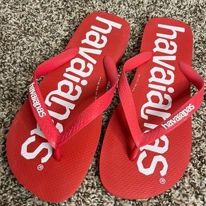 Mens Havaianas Flip Flops in Red